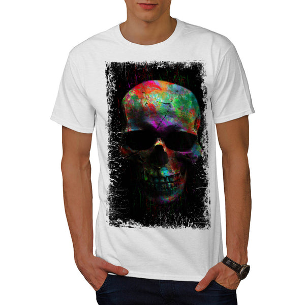 Paint Skull Mask Art Mens T-Shirt