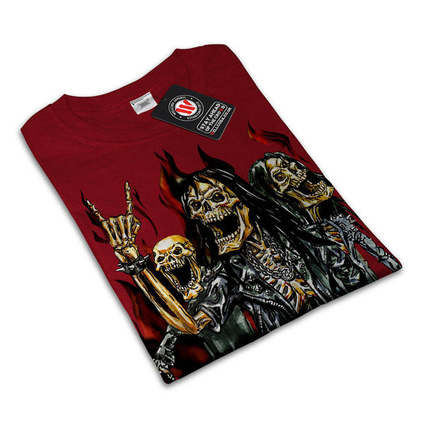 Skeleton Rock Band Mens T-Shirt