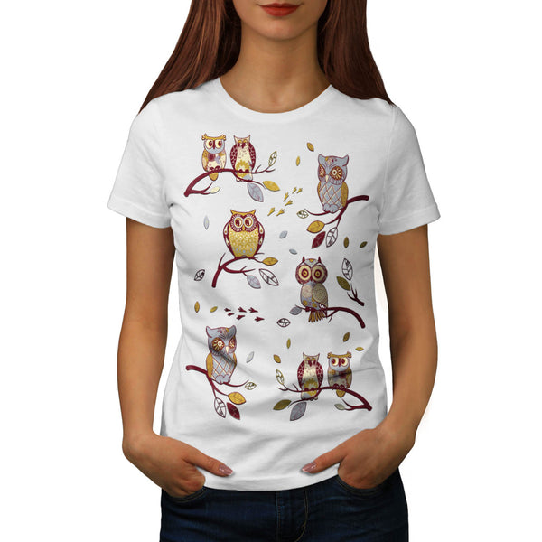 Crazy Owl Branch Womens T-Shirt