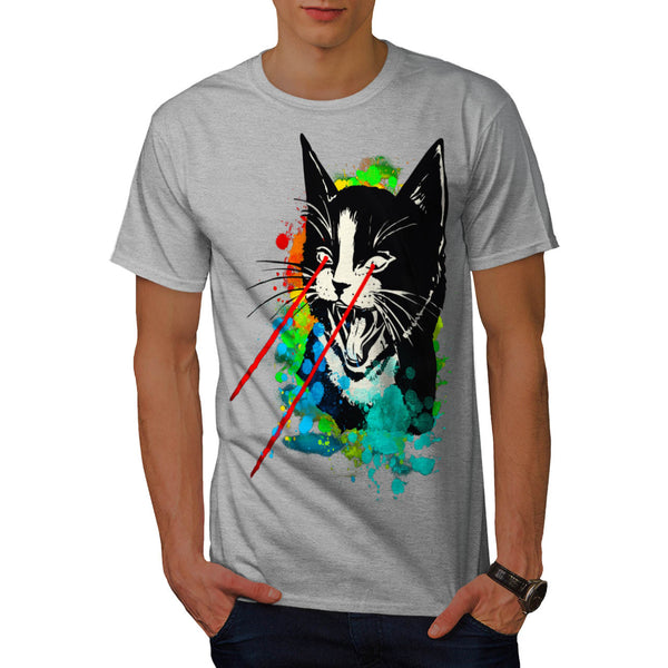 Wild Cat Laser Look Mens T-Shirt