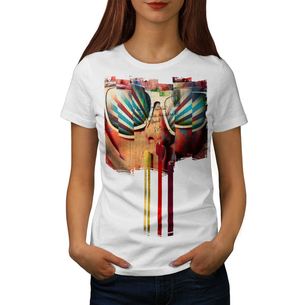 Retro Glasses Lady Womens T-Shirt