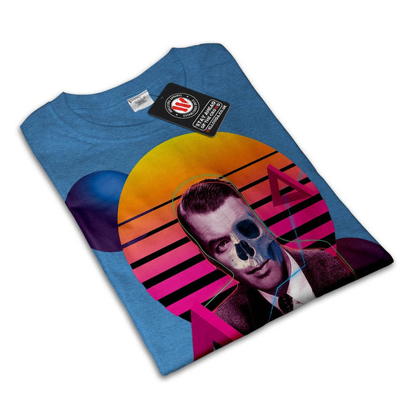 80' Skull New Wave Mens T-Shirt