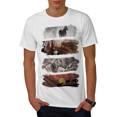 Animal Horse Family Mens T-Shirt