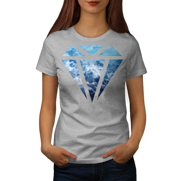 Blue Diamond Sky Cloud Womens T-Shirt