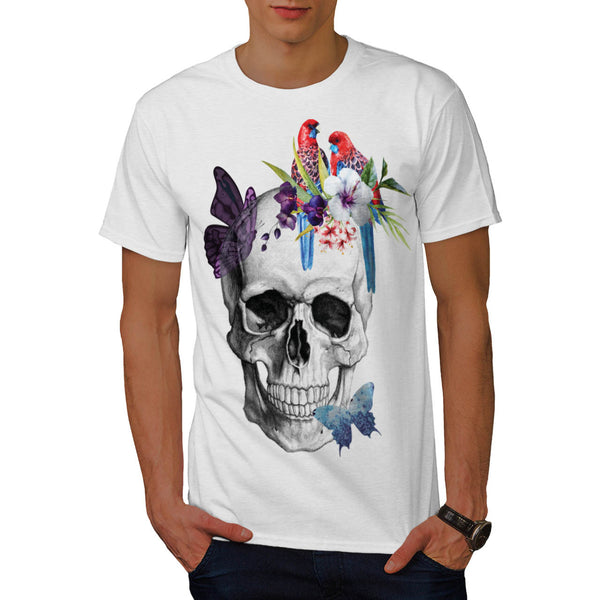 Skull Rose Flower Soul Mens T-Shirt