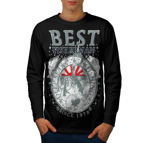 Best Fisherman Ocean Mens Long Sleeve T-Shirt