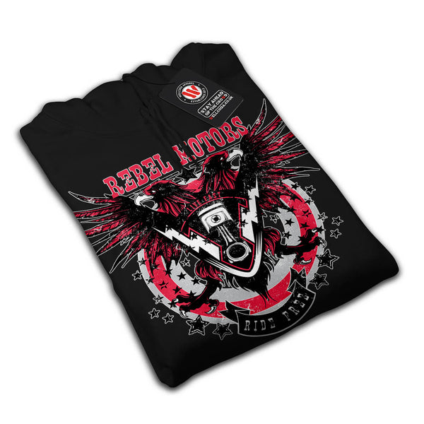 Rebel Motor Eagle Mens Hoodie