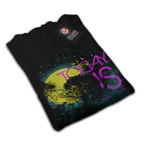 Today Day Moon Light Mens Hoodie
