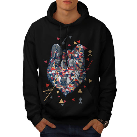 Wolf Animal Head Mens Hoodie