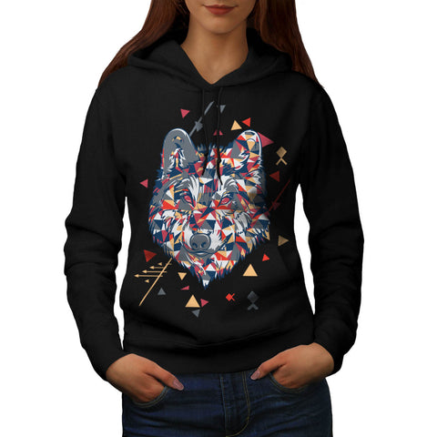 Wolf Animal Head Womens Hoodie
