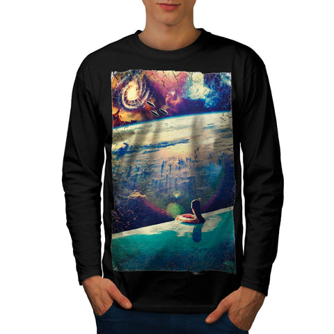 UFO Invasion Relax Mens Long Sleeve T-Shirt