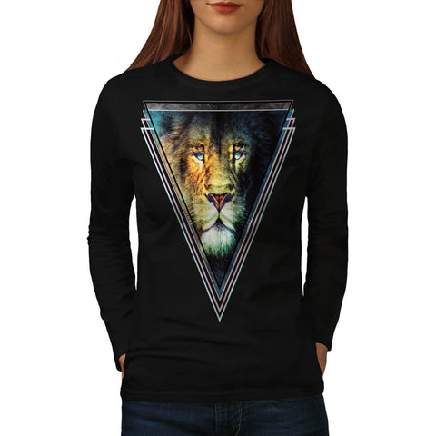 King Of Jungle Lion Womens Long Sleeve T-Shirt