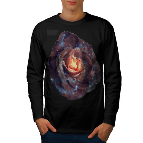Rose Head Universe Mens Long Sleeve T-Shirt