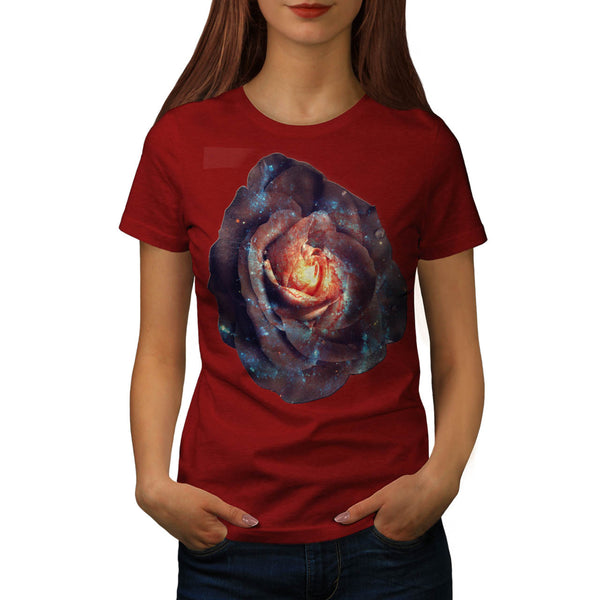 Rose Head Universe Womens T-Shirt