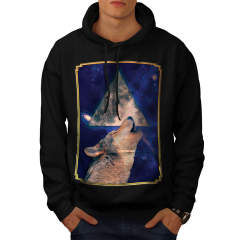 Wolf Whistle Night Mens Hoodie