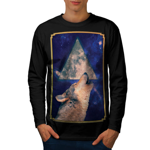 Wolf Whistle Night Mens Long Sleeve T-Shirt