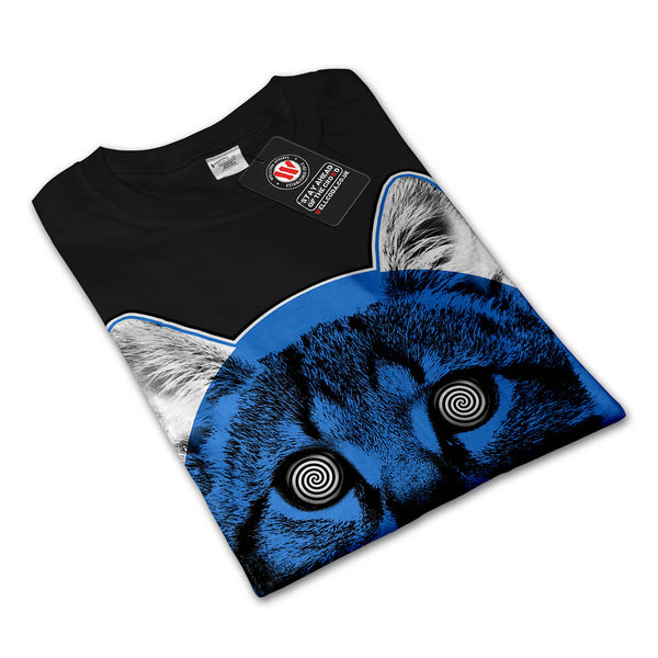 Kitty Cat Eye Swirl Mens Long Sleeve T-Shirt