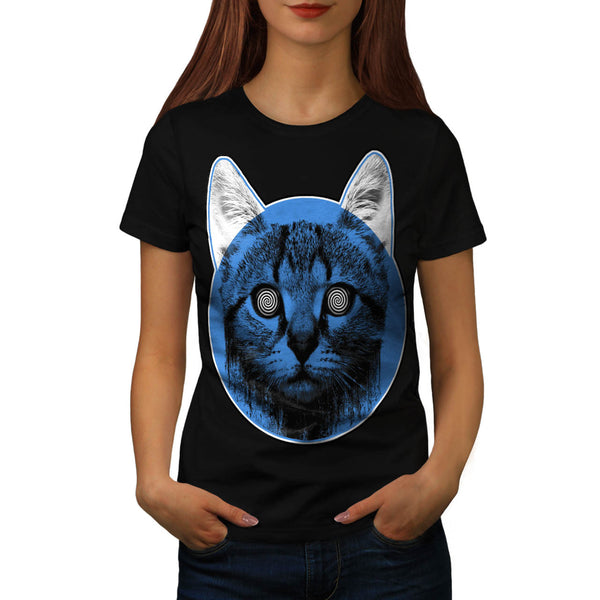 Kitty Cat Eye Swirl Womens T-Shirt