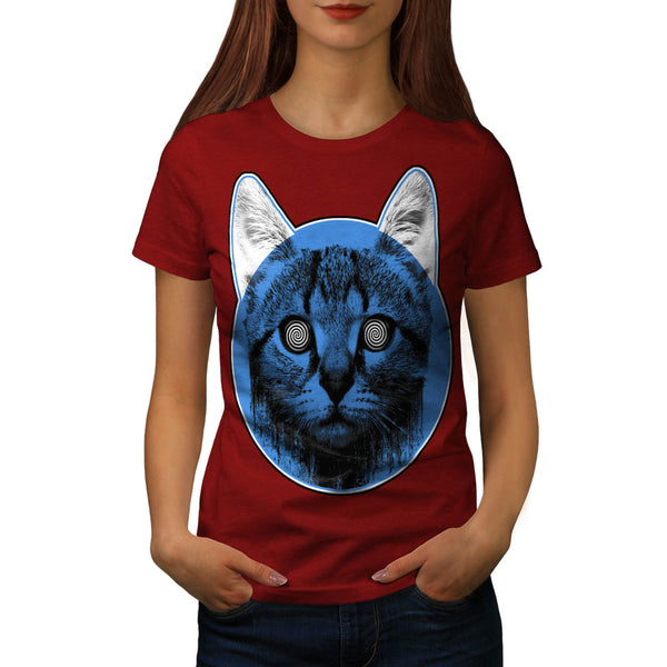 Kitty Cat Eye Swirl Womens T-Shirt