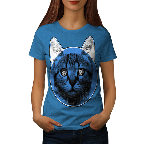 Kitty Cat Eye Swirl Womens T-Shirt