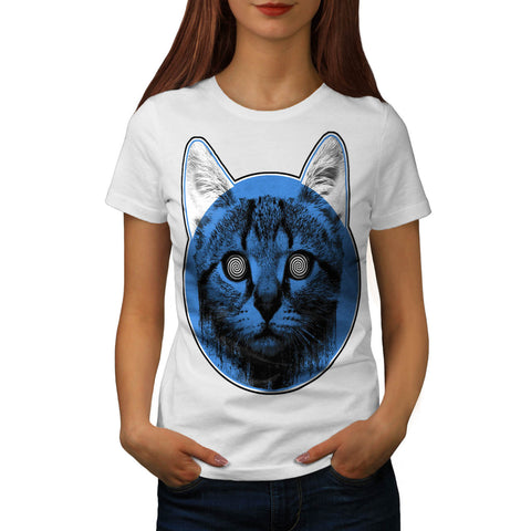 Kitty Cat Eye Swirl Womens T-Shirt