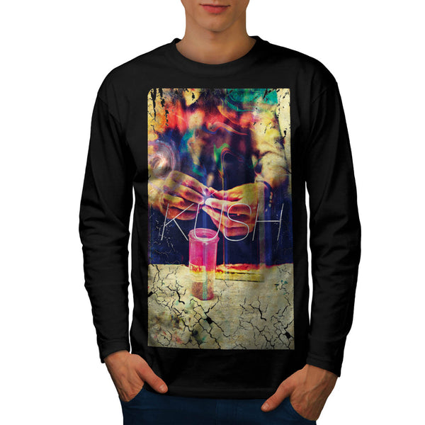Crumble Kush Smoke Mens Long Sleeve T-Shirt