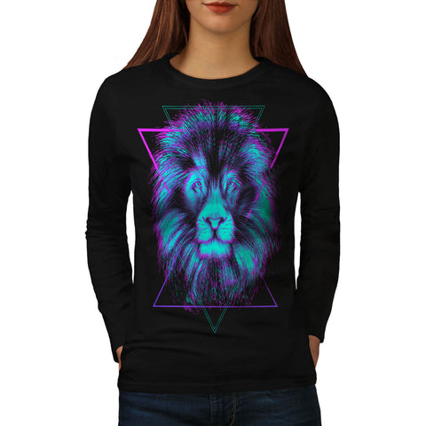 King Of Jungle Lion Womens Long Sleeve T-Shirt