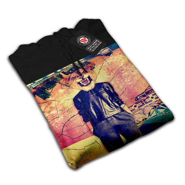 Lion Face Mask Girl Mens Hoodie