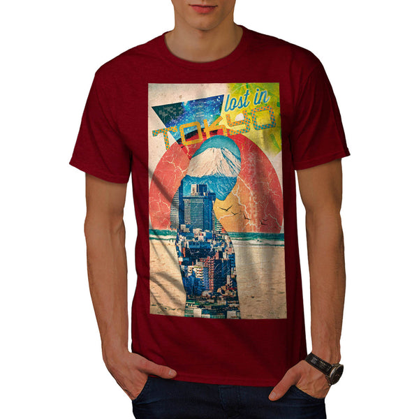 Lost In Tokyo City Mens T-Shirt