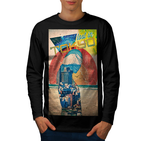 Lost In Tokyo City Mens Long Sleeve T-Shirt