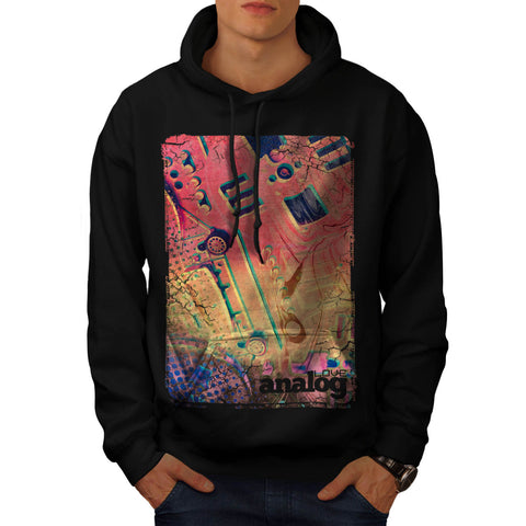 Love Analogue Print Mens Hoodie