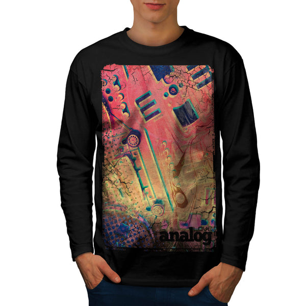 Love Analogue Print Mens Long Sleeve T-Shirt