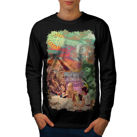 Wonders Of World Mens Long Sleeve T-Shirt