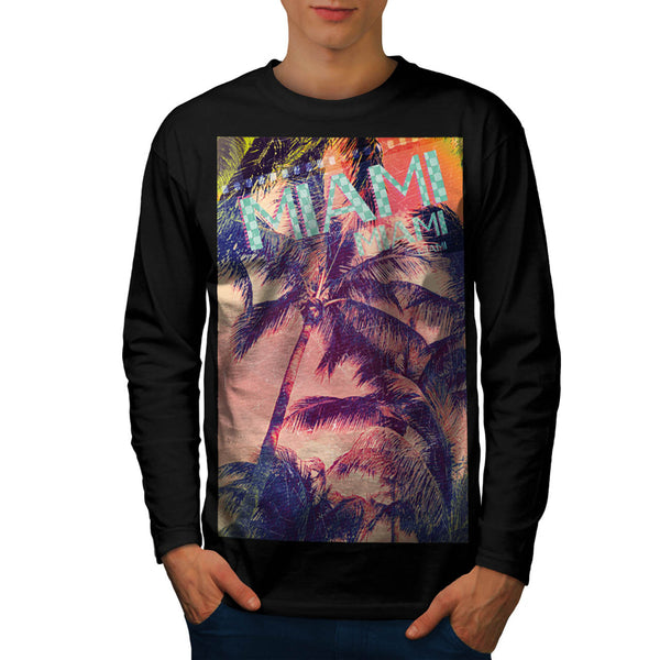 Miami Palm Beach Mens Long Sleeve T-Shirt