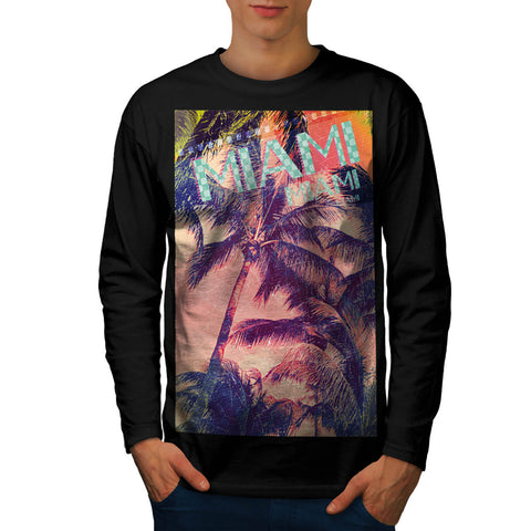 Miami Palm Beach Mens Long Sleeve T-Shirt
