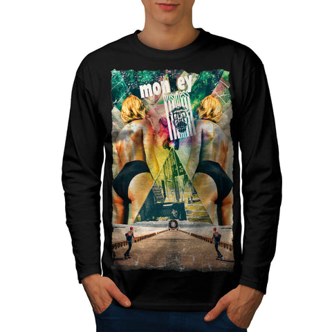 Monkey Business Girl Mens Long Sleeve T-Shirt
