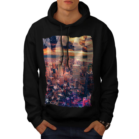 New York Sky Line Mens Hoodie