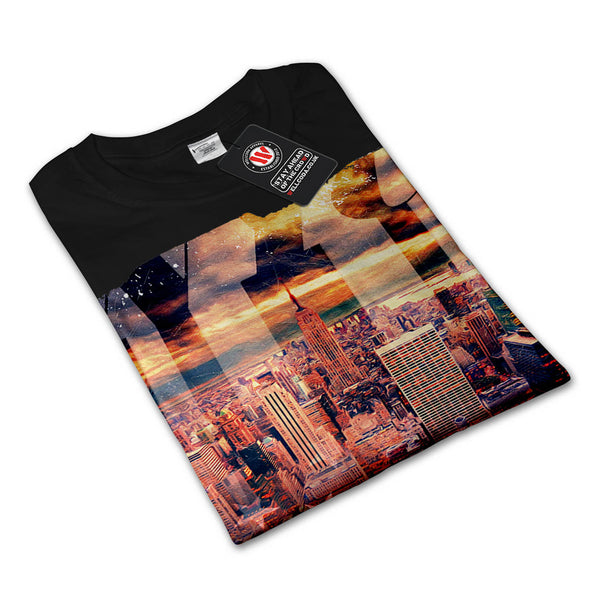 New York Sky Line Mens Long Sleeve T-Shirt