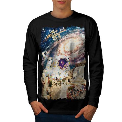 Solar System Style Mens Long Sleeve T-Shirt