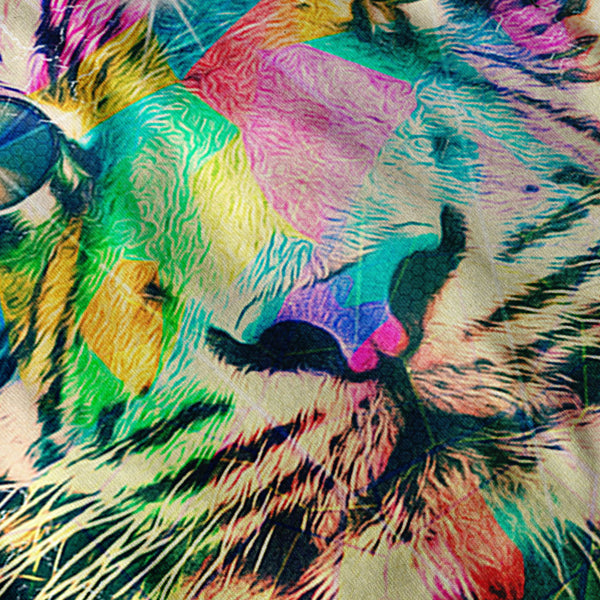 Tiger Party Colour Mens Long Sleeve T-Shirt