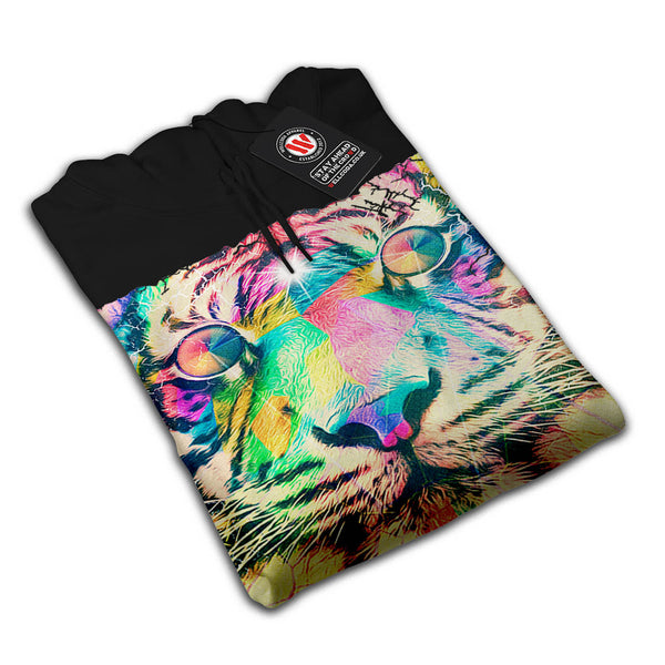 Tiger Party Colour Mens Hoodie