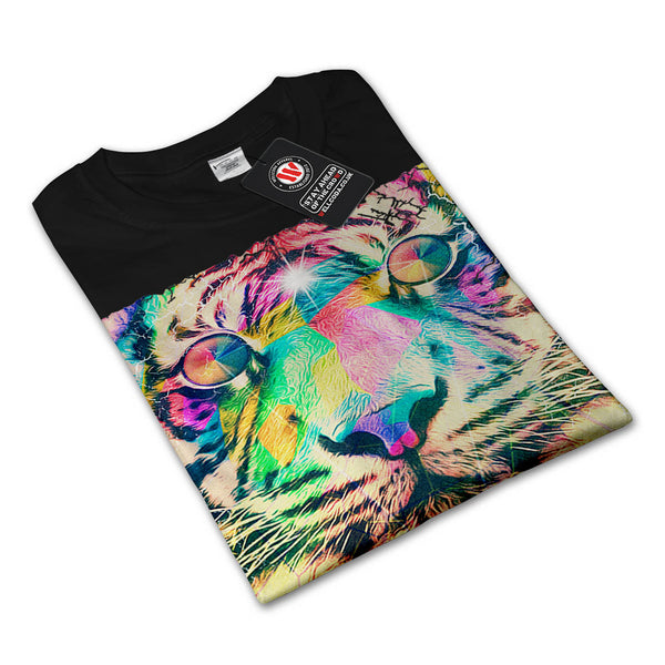 Tiger Party Colour Mens Long Sleeve T-Shirt