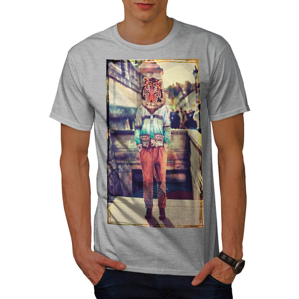 DJ Rave Tiger Mask Mens T-Shirt