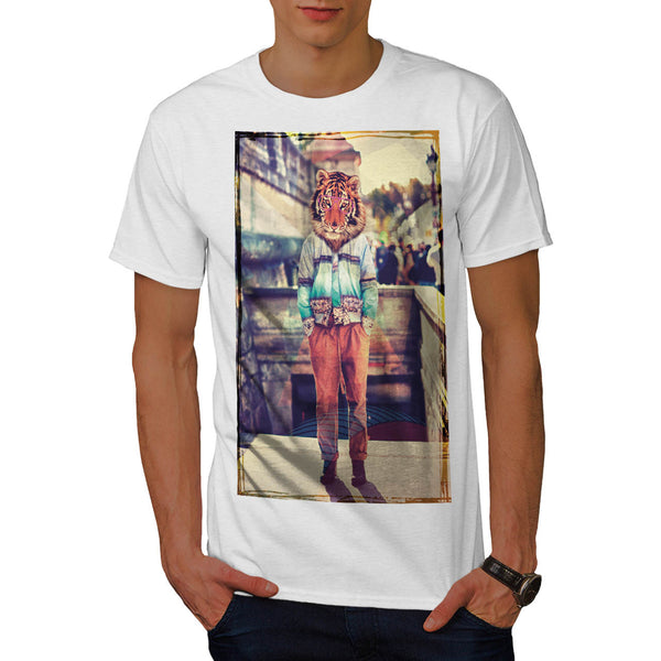 DJ Rave Tiger Mask Mens T-Shirt