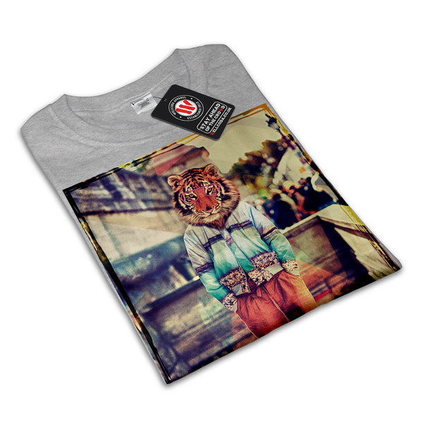 DJ Rave Tiger Mask Mens T-Shirt