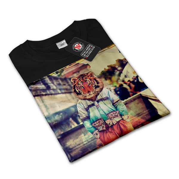 DJ Rave Tiger Mask Mens Long Sleeve T-Shirt