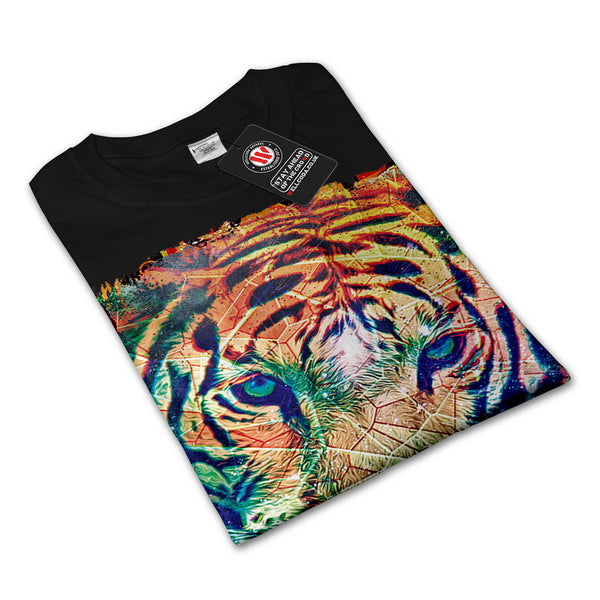 Tiger Big Cat Face Mens Long Sleeve T-Shirt