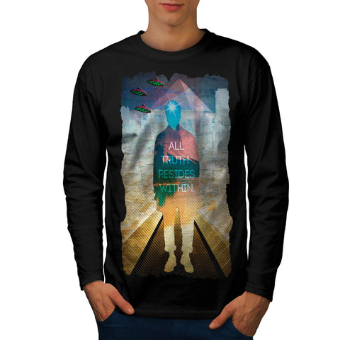 UFO Alien Truth Soul Mens Long Sleeve T-Shirt