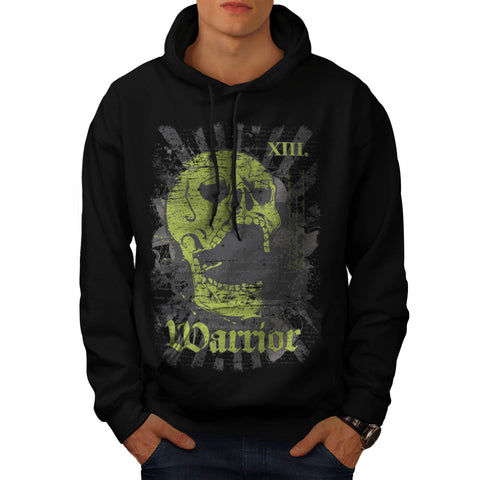 Skull Warrior Head Mens Hoodie