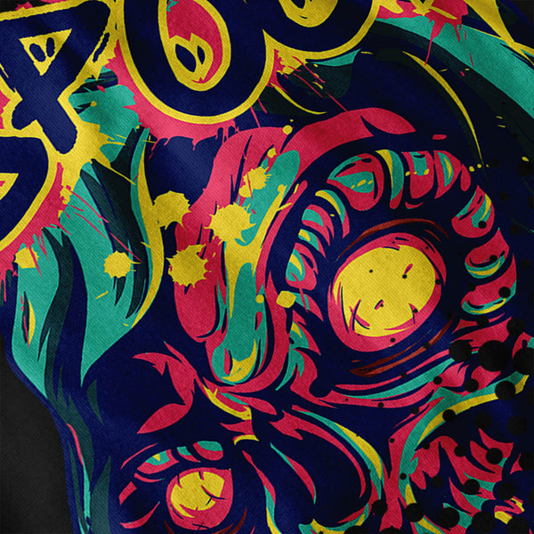 Spoon Skull Grave Mens Long Sleeve T-Shirt